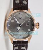 Copy IWC Pilot Grey Dial Rose Gold Bezel Automatic Watch